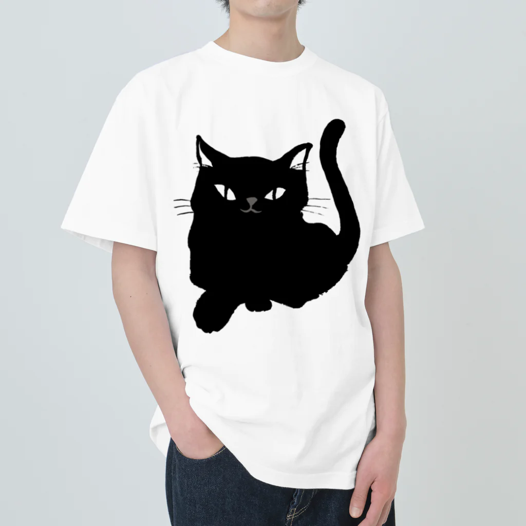 たろくろのクロネコ Heavyweight T-Shirt