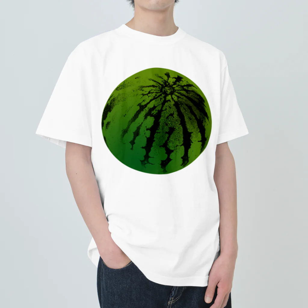ヨープキャンが気になったのすいか -watermelon- 丸 Heavyweight T-Shirt