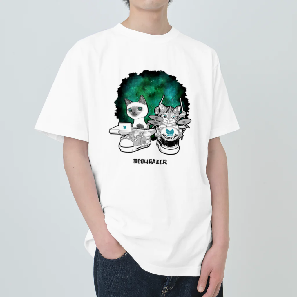 nya-mew（ニャーミュー）のミューゲイザー#2 (meowGAZER#2) Heavyweight T-Shirt