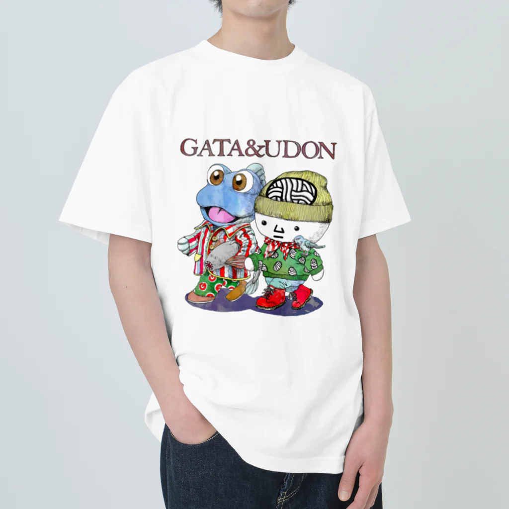 有明ガタァ商会のGATA&UDON ヘビーウェイトTシャツ