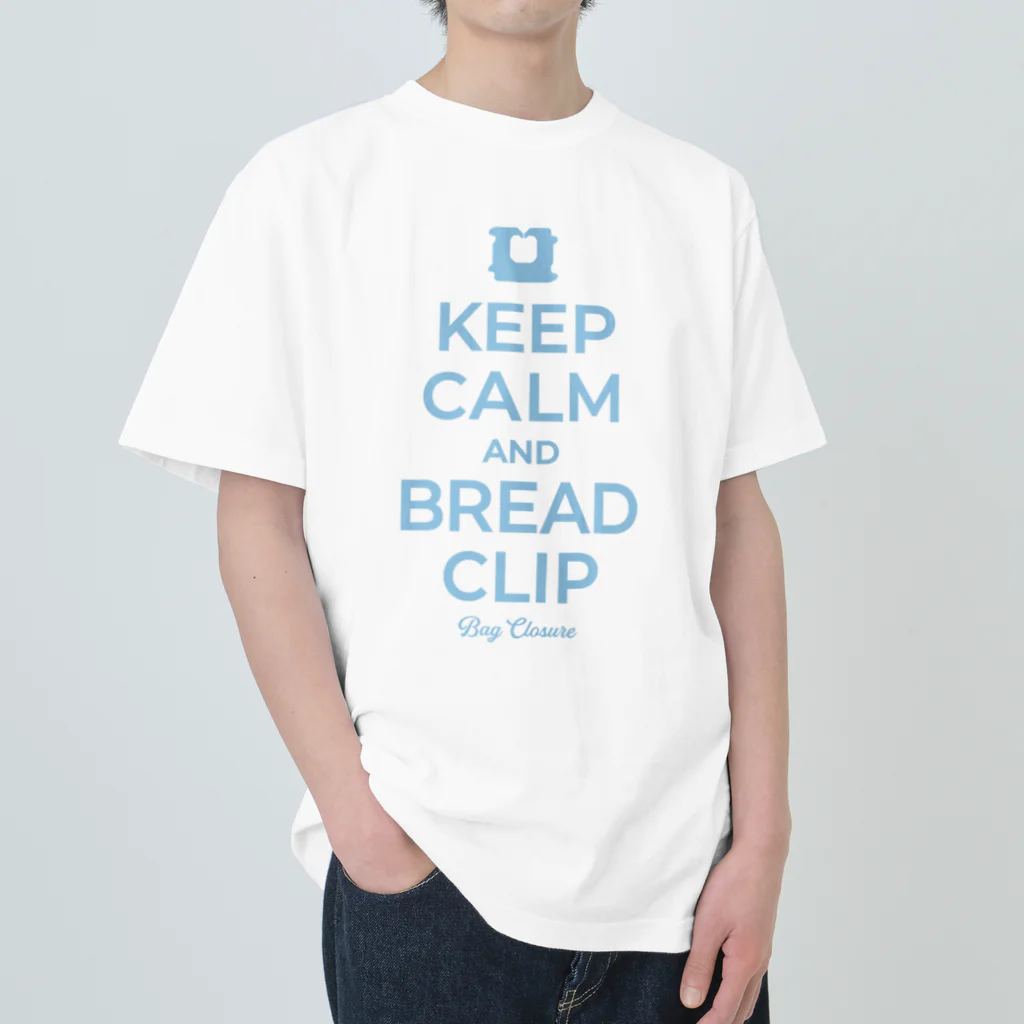 kg_shopのKEEP CALM AND BREAD CLIP [ライトブルー] ヘビーウェイトTシャツ