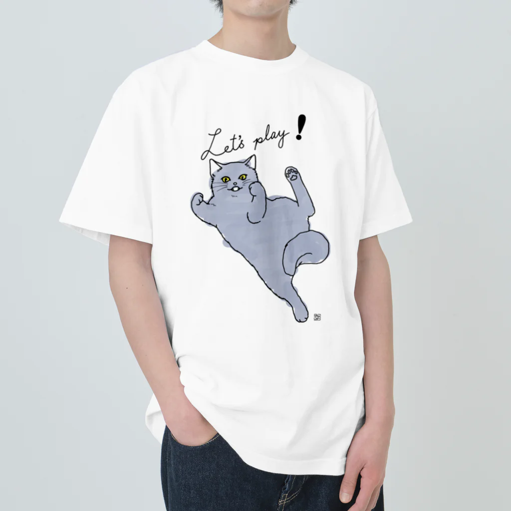 みなこんのの一緒にあそぼう！猫ちゃん Heavyweight T-Shirt