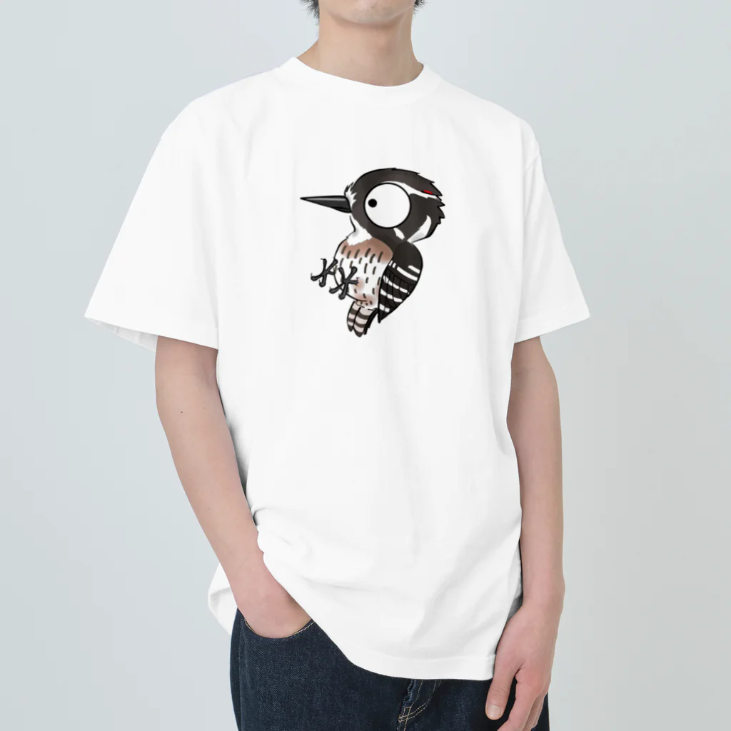 とりみちゃんの野鳥グッズのお店のコゲラ Heavyweight T-Shirt