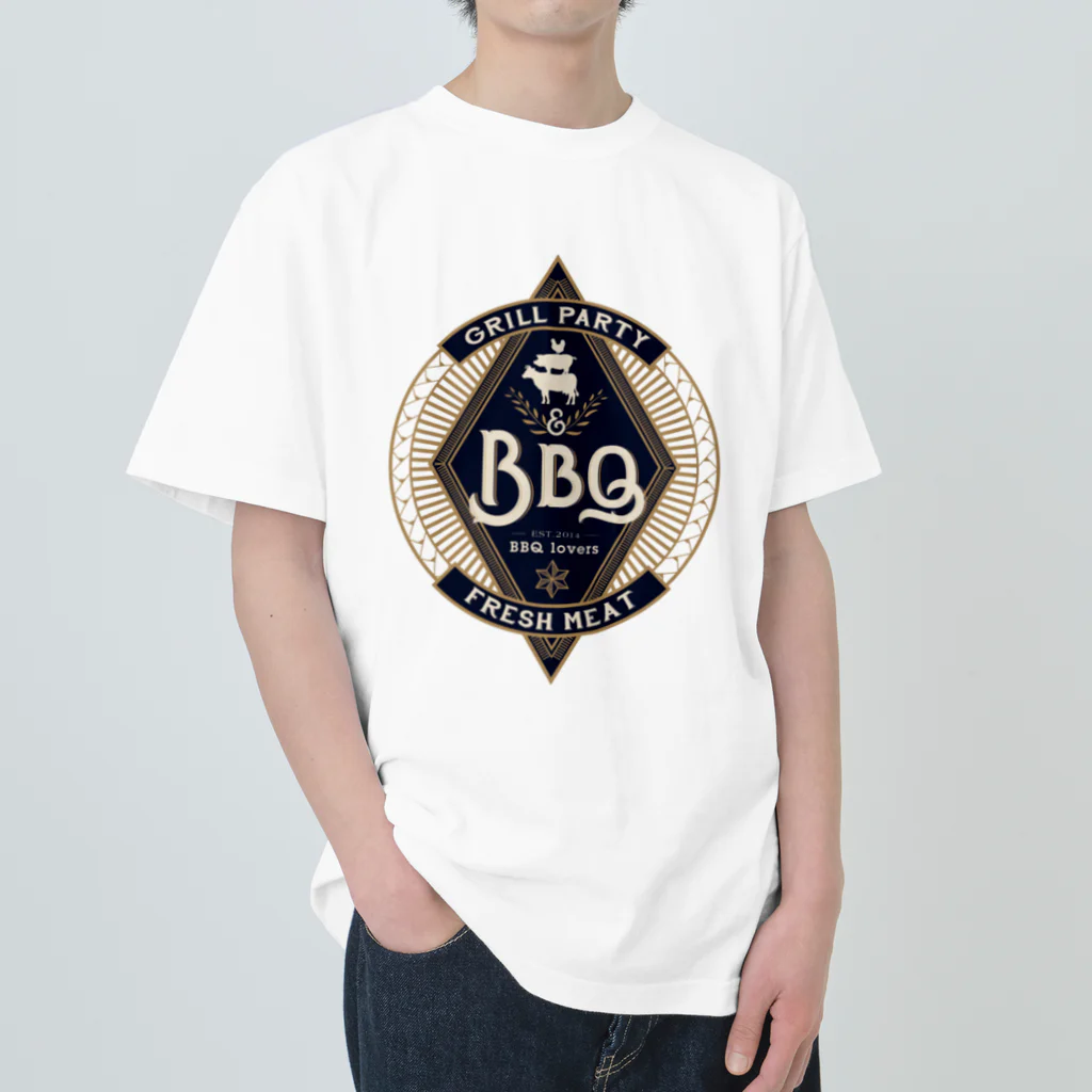 &BBQのバーベキューグッズ販売のBBQ　グリルパーティー ヘビーウェイトTシャツ