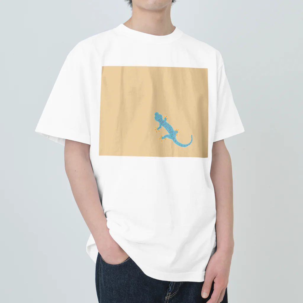 ホームタウンスター　Hometown Star のトッケイヤモリ（砂地）　Gekko gecko (sand) Heavyweight T-Shirt