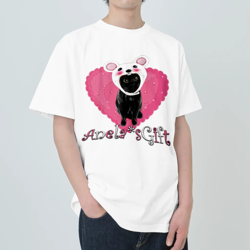 Anela'sGiftのはーとふるめいちゃん Heavyweight T-Shirt