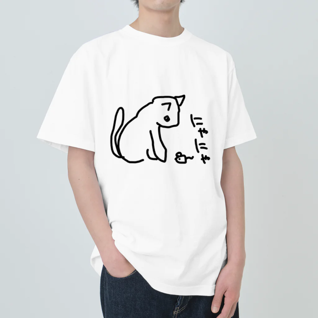 ののの猫屋敷の【ちぃ】 Heavyweight T-Shirt