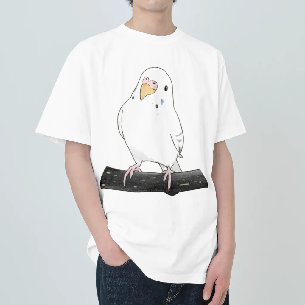 まめるりはことりのまったりセキセイインコちゃん【まめるりはことり】 Heavyweight T-Shirt