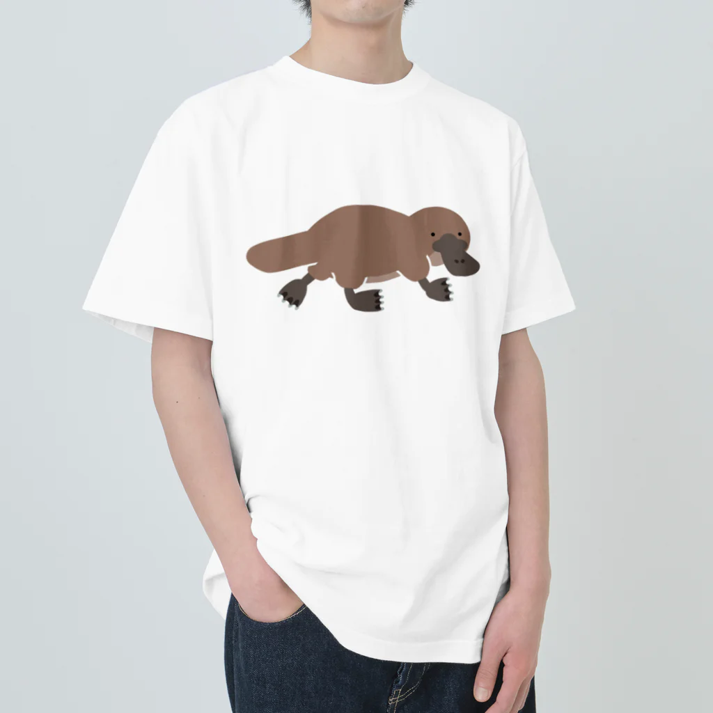 SAKUMA RECORDSのふりかえるカモノハシ ヘビーウェイトTシャツ