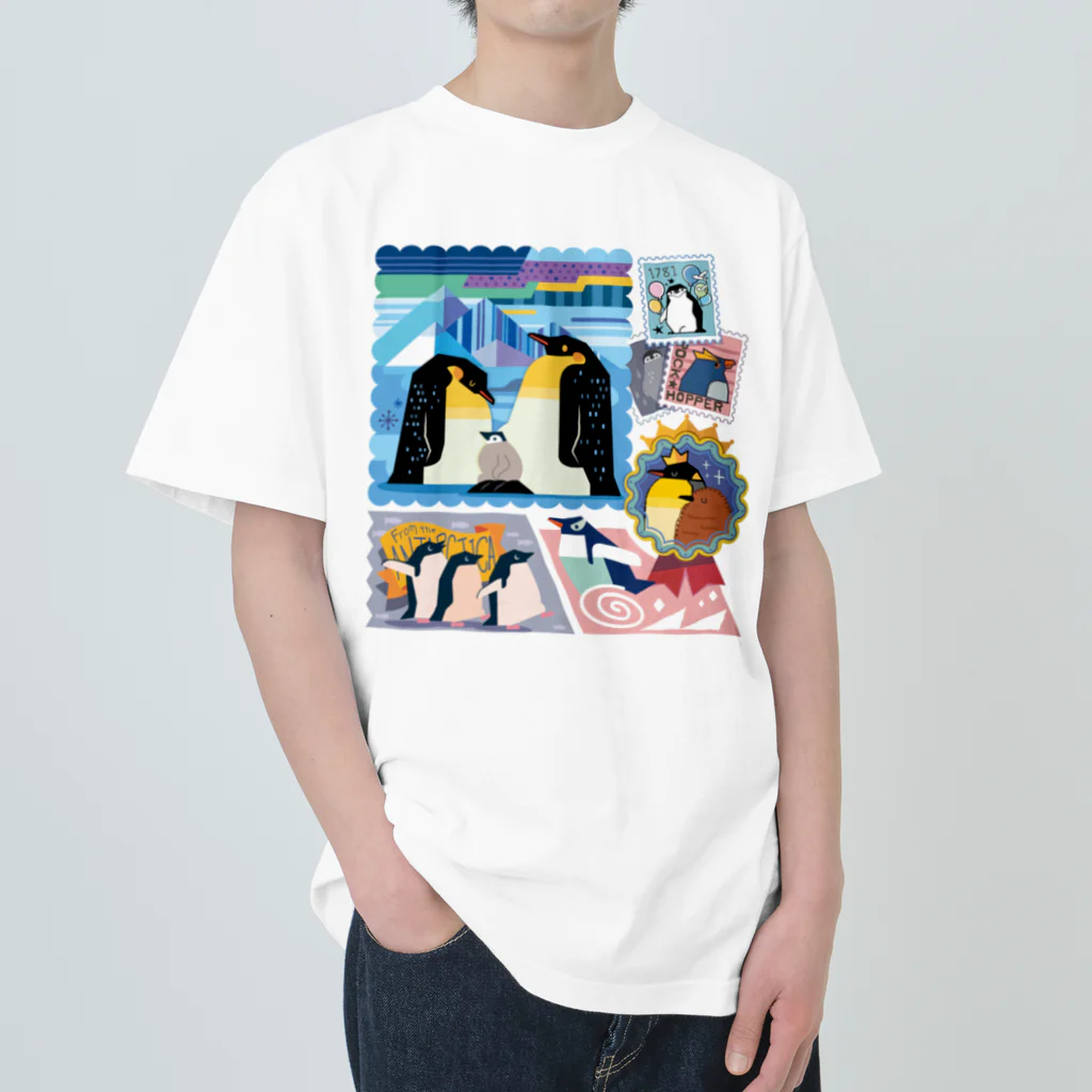 みなとまち層の南半球のペンギンたち Heavyweight T-Shirt