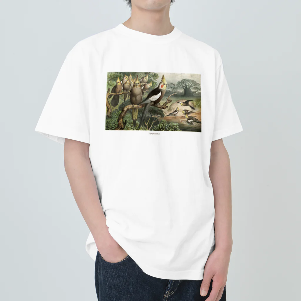 J. Jeffery Print Galleryのオカメインコ ヘビーウェイトTシャツ