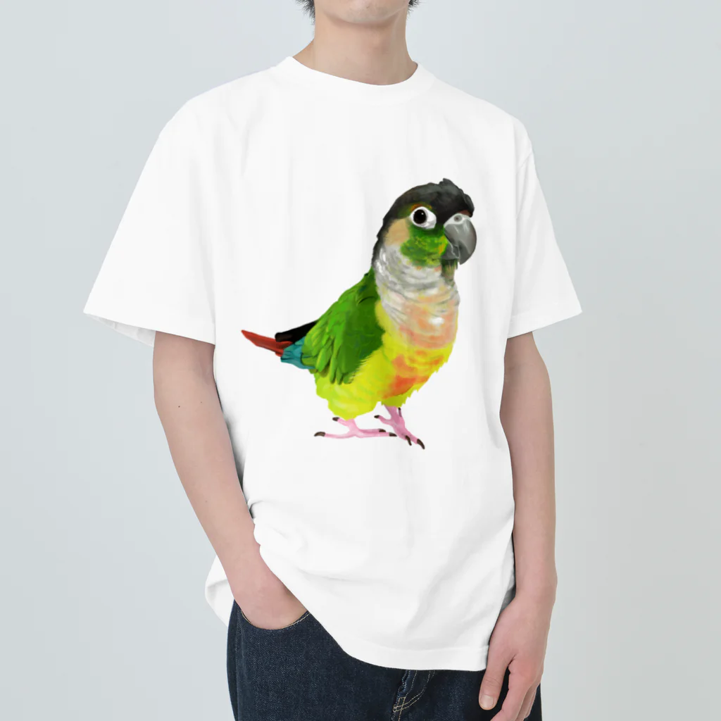 アキクサインコとウロコインコのウロコインコ ヘビーウェイトTシャツ