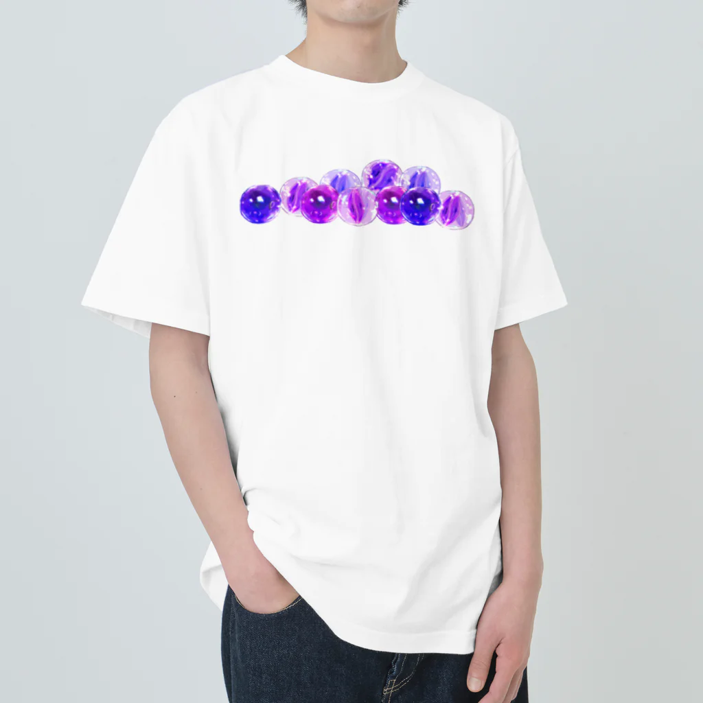 gokurakutyoukaの紫色のビー玉 Heavyweight T-Shirt