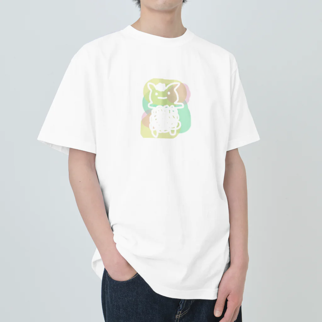 みつこのふれっしゅ　はる　ひつじ ヘビーウェイトTシャツ