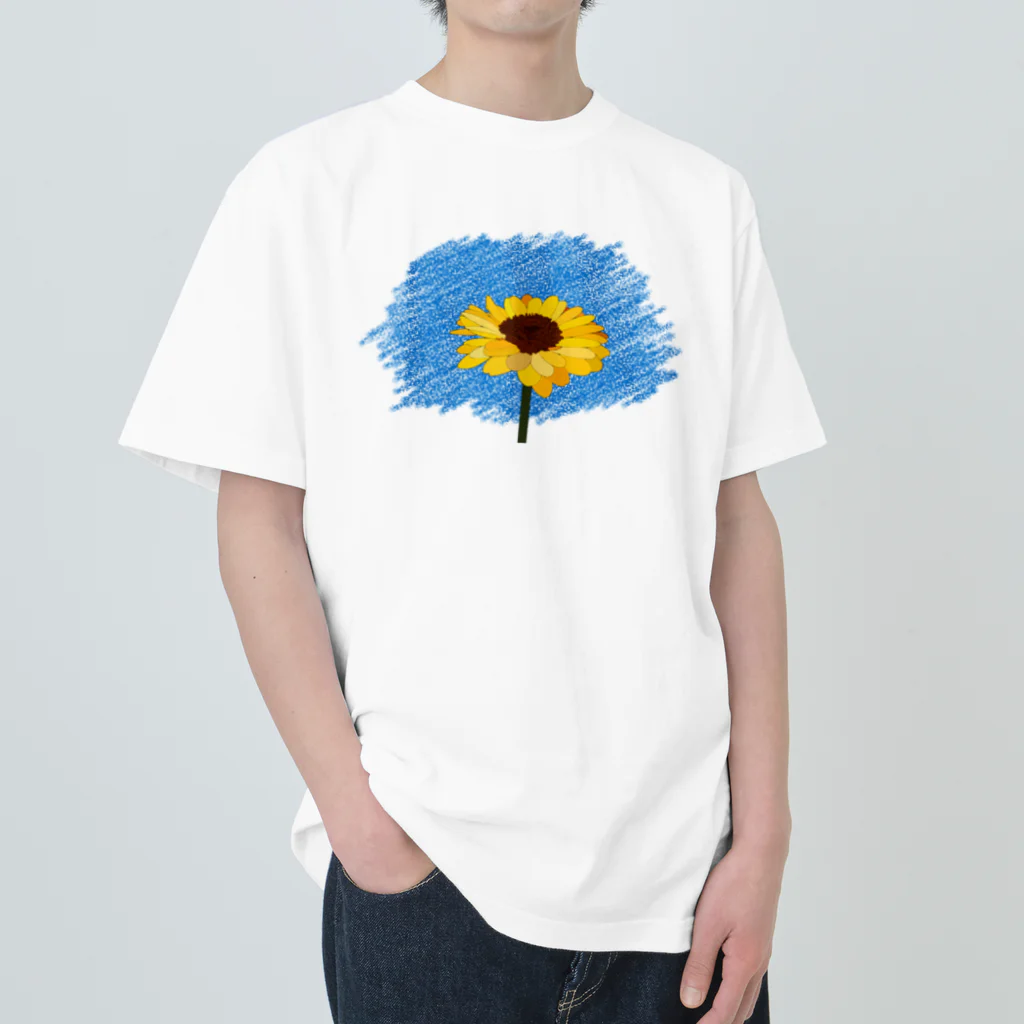 サトオのウクライナの空・ひまわり Heavyweight T-Shirt