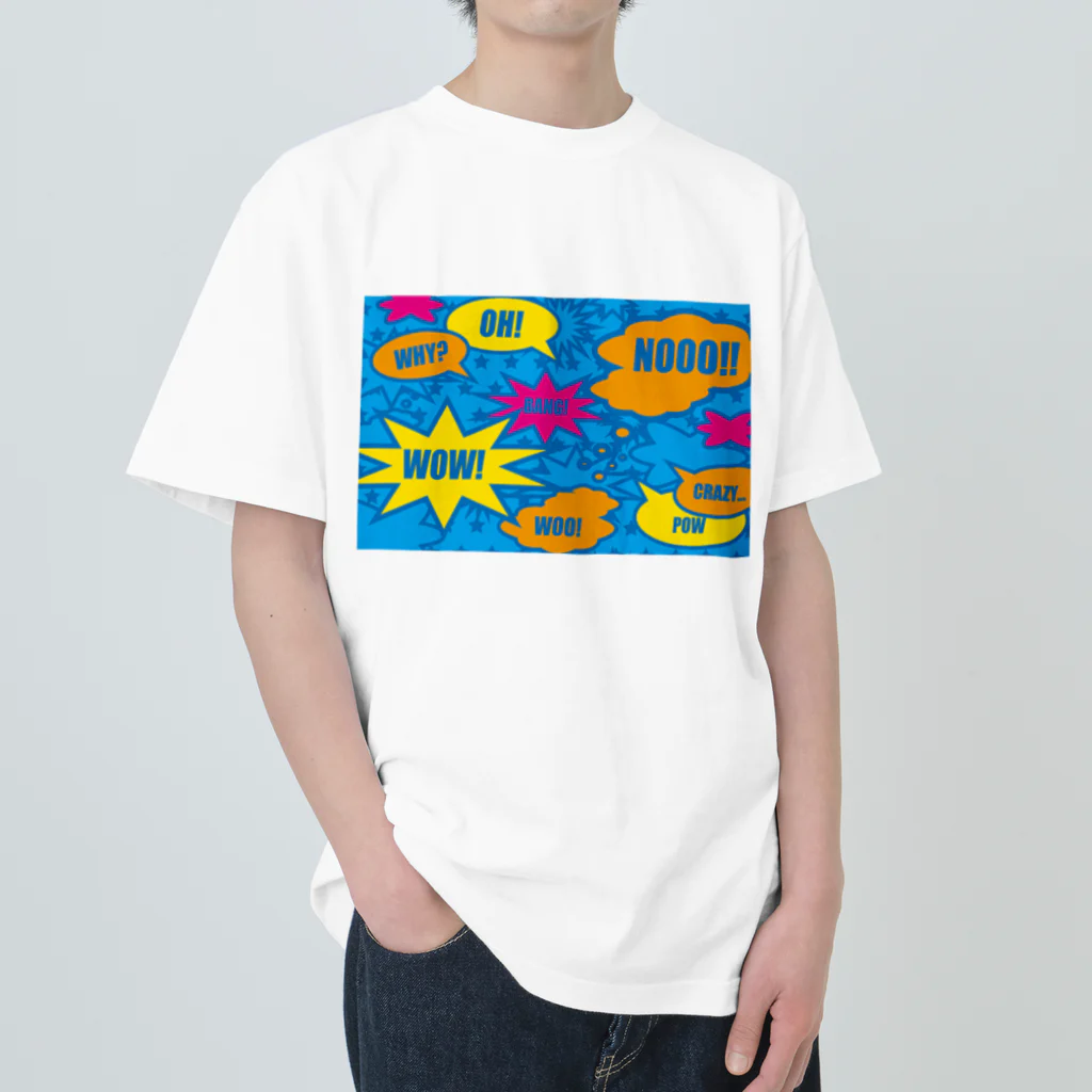 フォーヴァのコミックBLUE Heavyweight T-Shirt