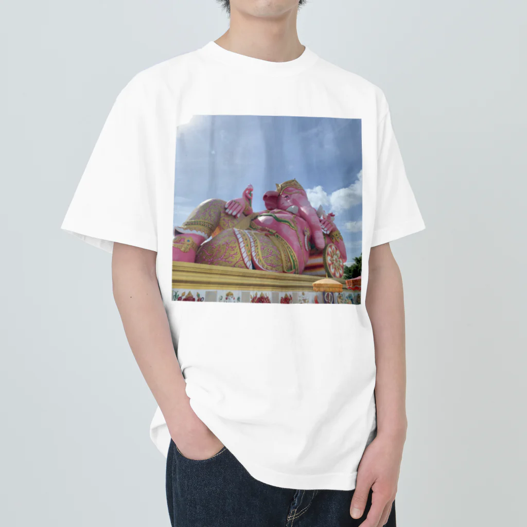 MPKのPink ガネーシャ Heavyweight T-Shirt