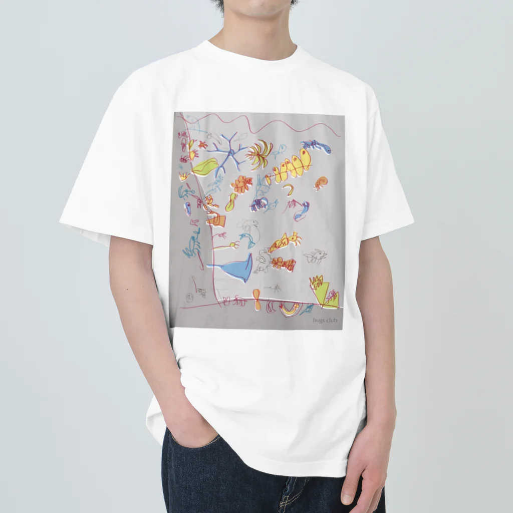 bugs club shopのsea life, fish and shells ヘビーウェイトTシャツ