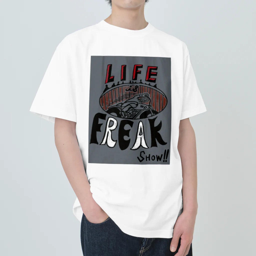 moso＿printのLIFE IS FREAKSHOW ヘビーウェイトTシャツ