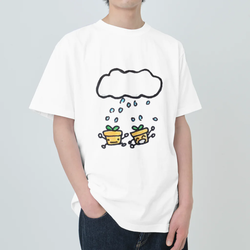 greetenの植木に雨を Heavyweight T-Shirt