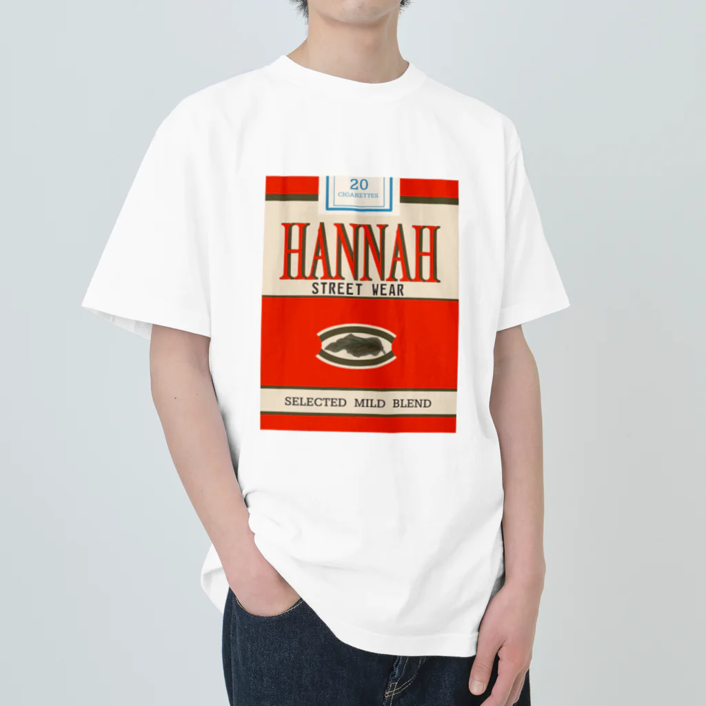 HANNAH street wear ハンナ　ストリートウェア(カバ店長)のHANNAH  street wear "CIGARETTES“ ヘビーウェイトTシャツ