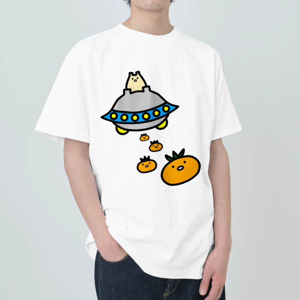 2Dうさぎの2Dうさぎ　みかん ヘビーウェイトTシャツ