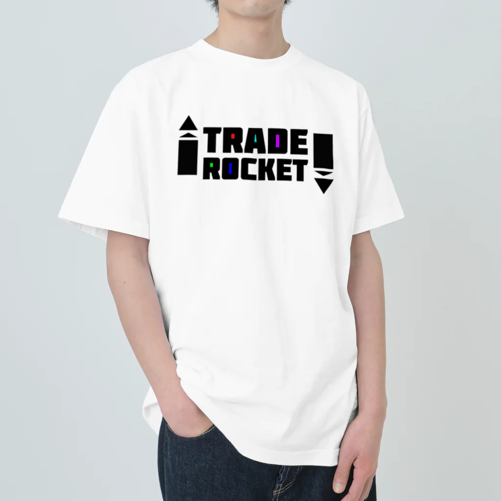 ニポトレ本舗☆投資家とトレーダーに捧ぐのストリートトレードロケット STREET TRADE ROCKET ヘビーウェイトTシャツ