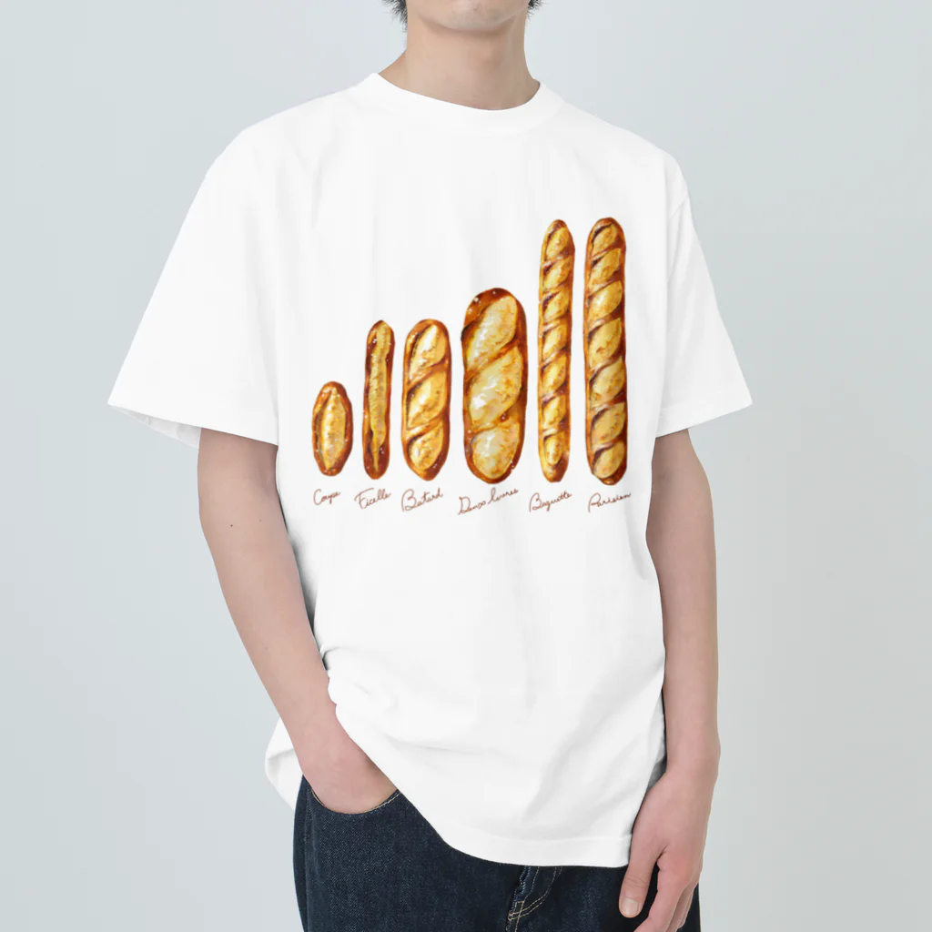 naomimoanのおみせのもう迷わないフランスパン ヘビーウェイトTシャツ