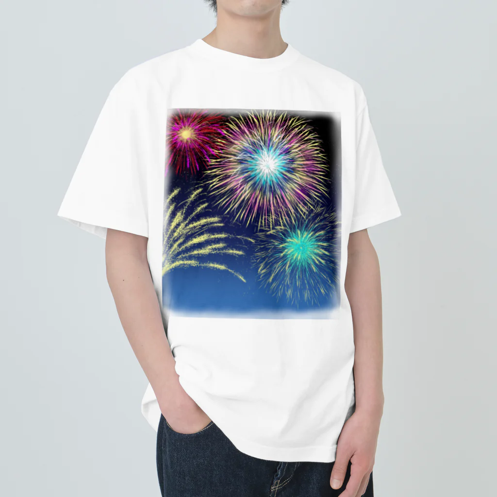 satoharuの花火の思い出 ヘビーウェイトTシャツ