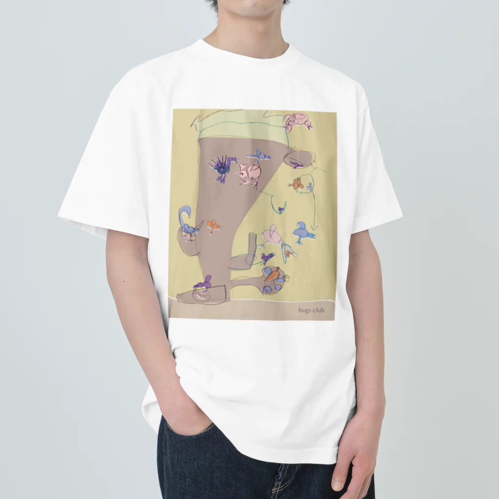 bugs club shopの大木にすむ鳥たち ヘビーウェイトTシャツ