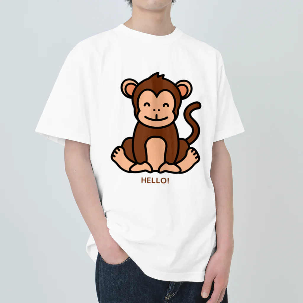 LoveAnimalのHELLO MONKEY Heavyweight T-Shirt