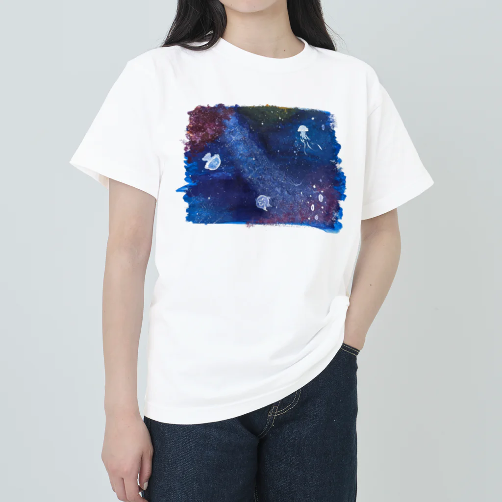 美夜乃闇の深海の宇宙 ヘビーウェイトTシャツ