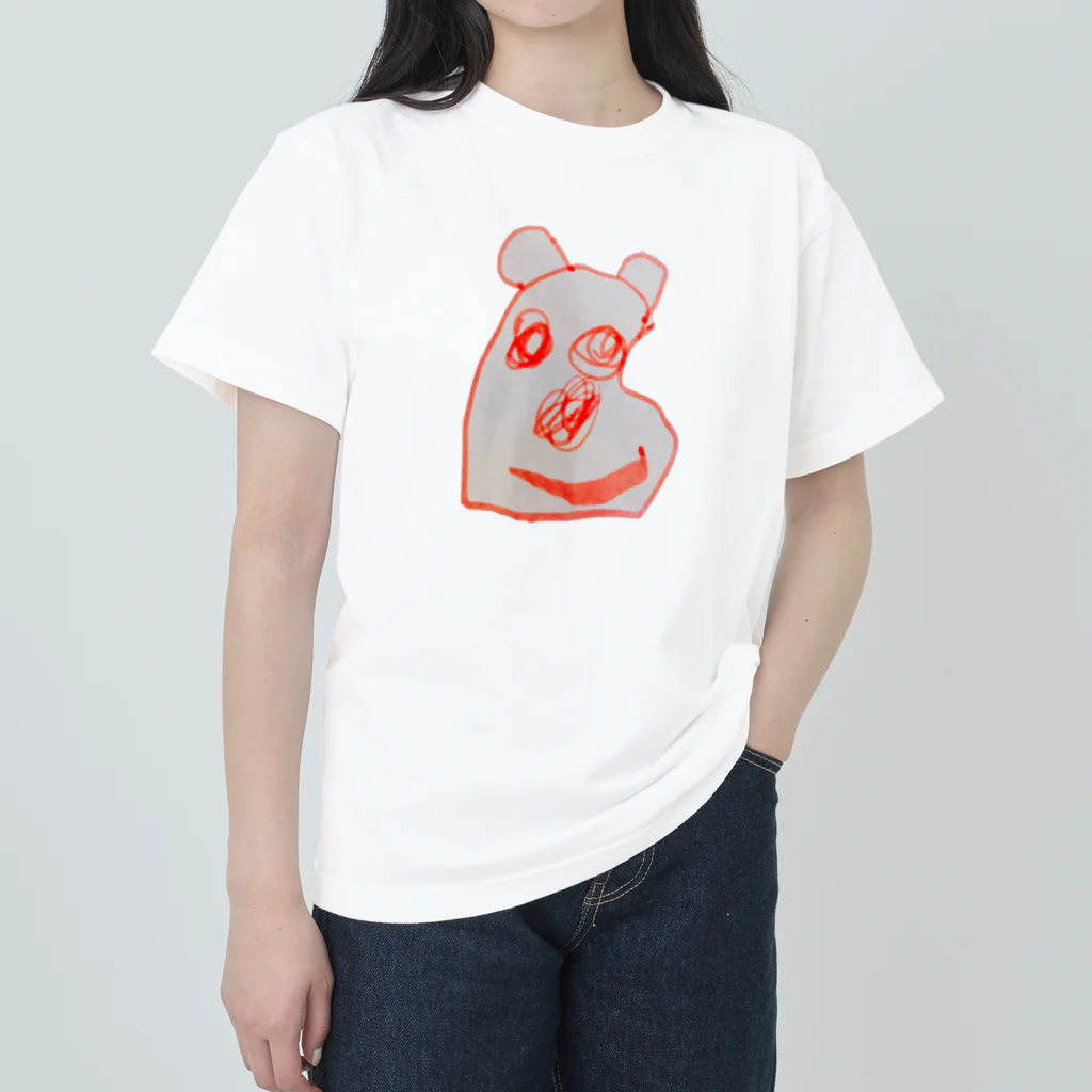 園児画伯のうさぎいす ヘビーウェイトTシャツ