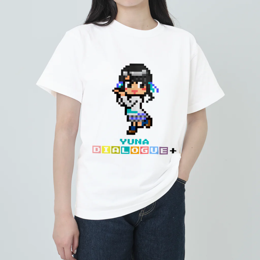 DIALOGUE＋のドットDIALOGUE＋ ゆーな推しヘビーウェイトTシャツ(白) Heavyweight T-Shirt