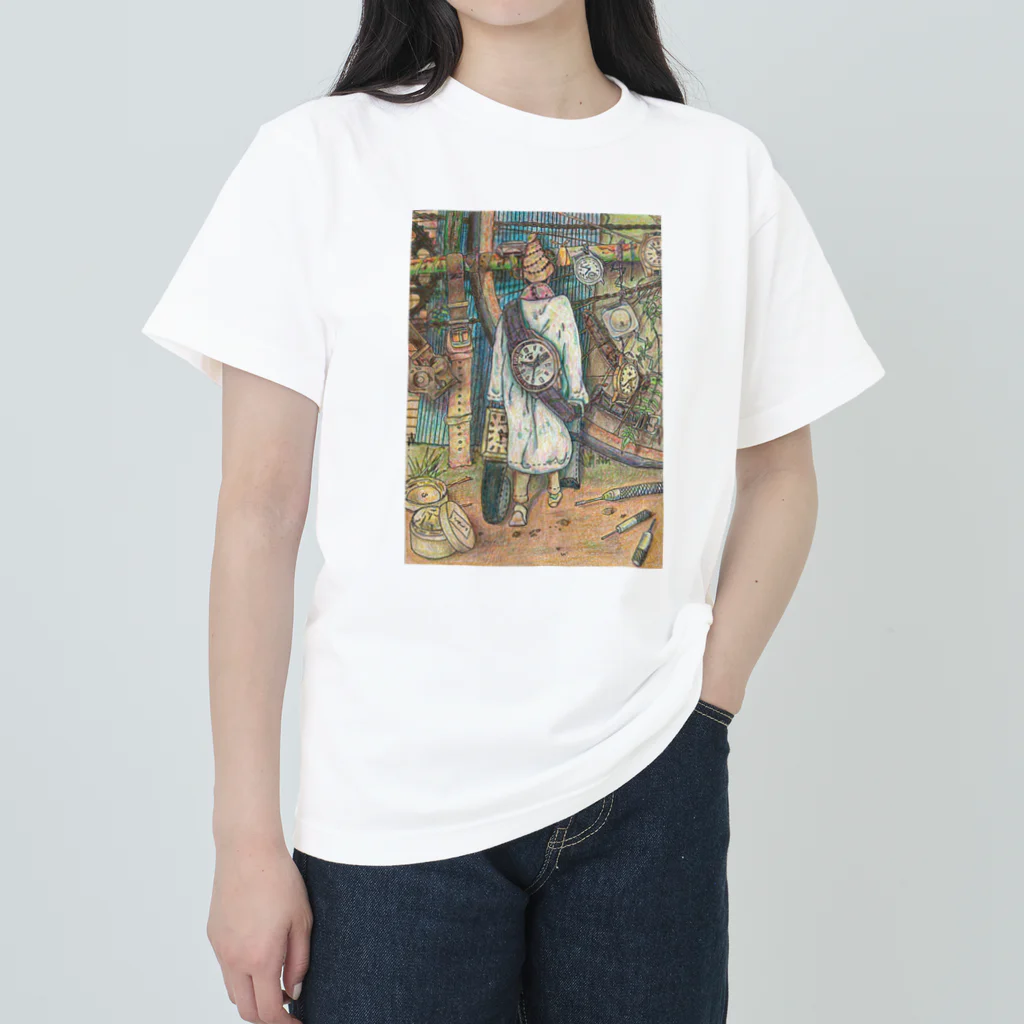 ブルーウォッチの時計少女 Heavyweight T-Shirt