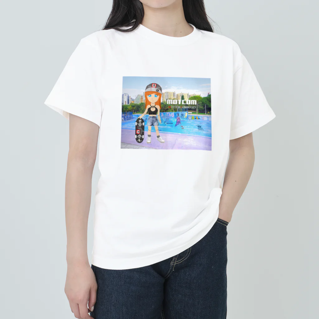 MOTCOM Winkel+の「スケボー女子」Skateboard girls ヘビーウェイトTシャツ