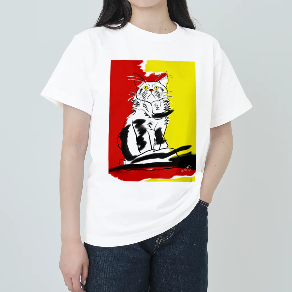 ねこおじさんのなんりんのHi_Ro_Shi Heavyweight T-Shirt