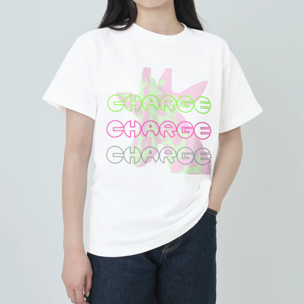 トウキョウピンノのキリンCHARGEピンク ヘビーウェイトTシャツ