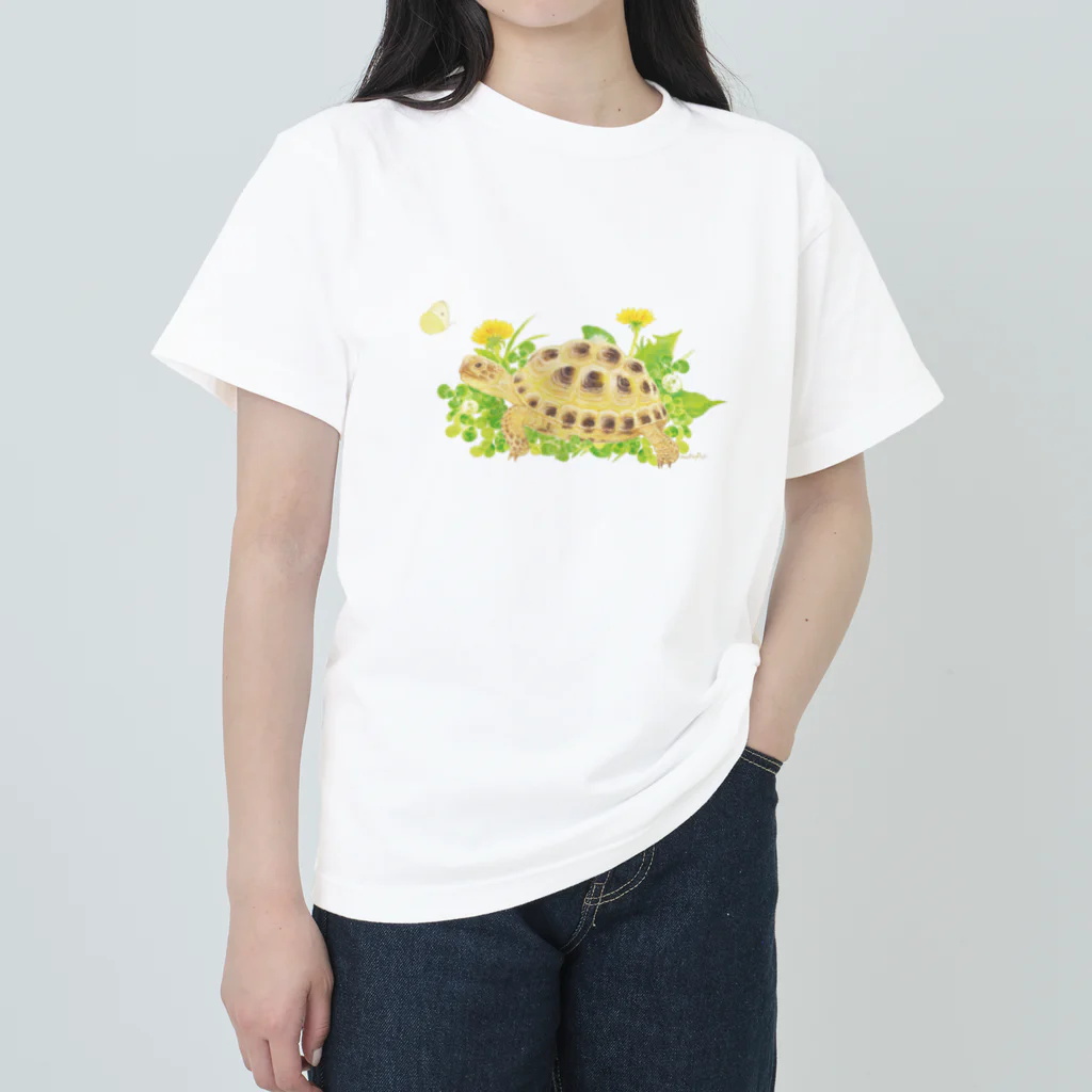 めろんぽっぷのお店だよのたわむれ　ヨツユビリクガメ Heavyweight T-Shirt