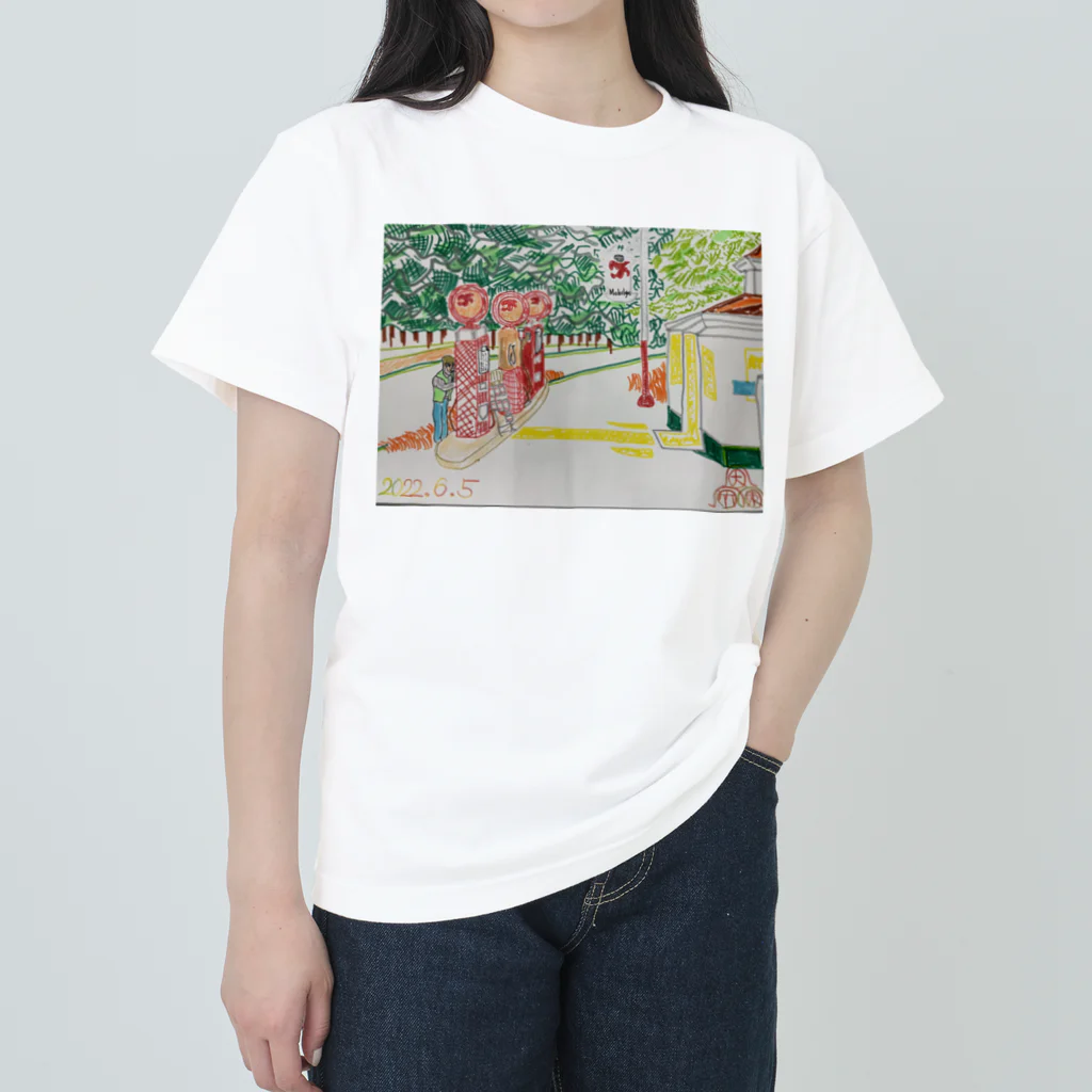 エド・ワード【江戸鉾の愛殿原】。のガソリンスタンド⛽️ Heavyweight T-Shirt