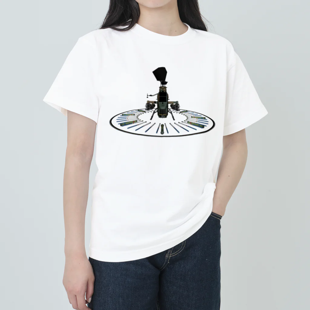 Y.T.S.D.F.Design　自衛隊関連デザインのAH-1S　武装 ヘビーウェイトTシャツ