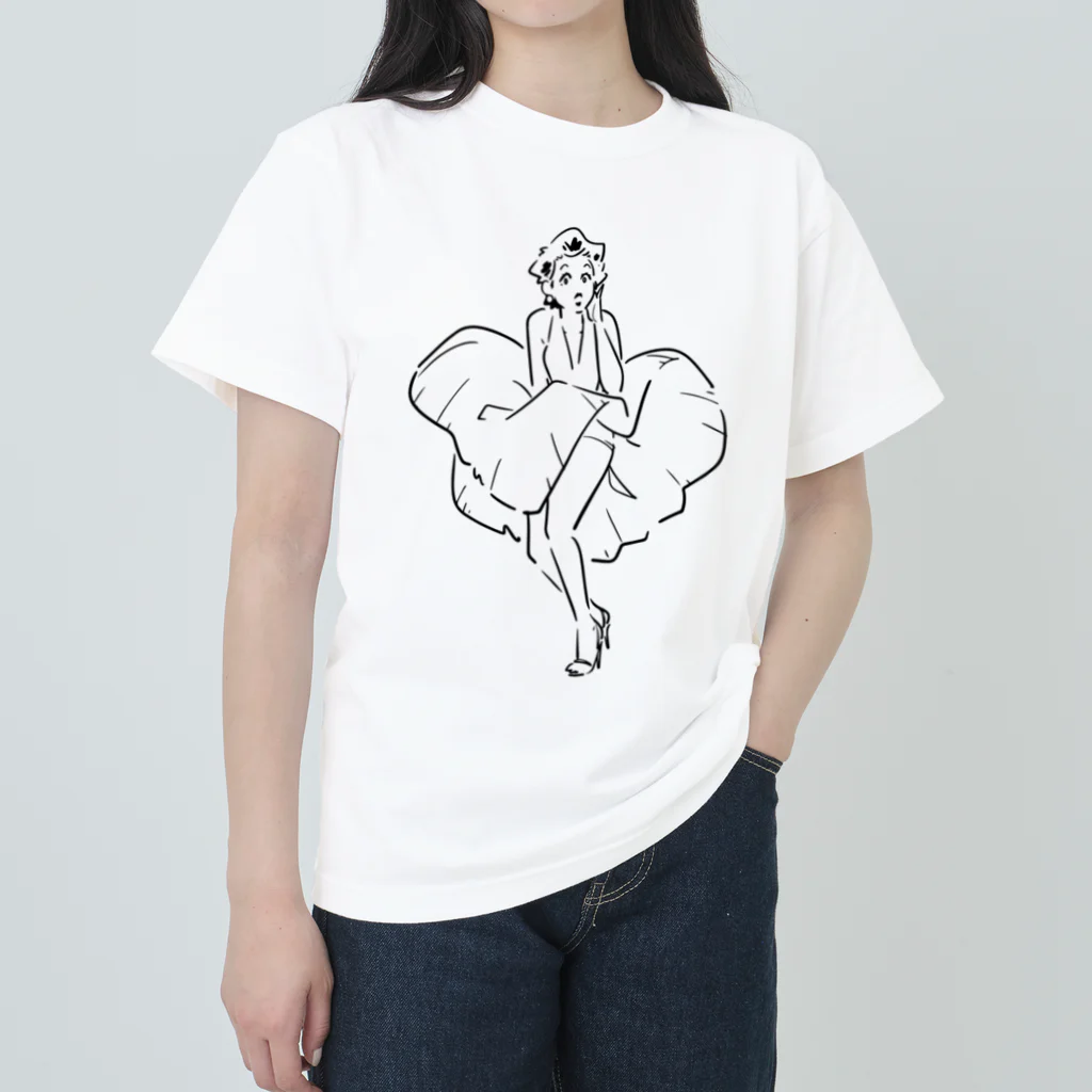 山形屋米店のマリリン・モンロー（Marilyn Monroe) Heavyweight T-Shirt