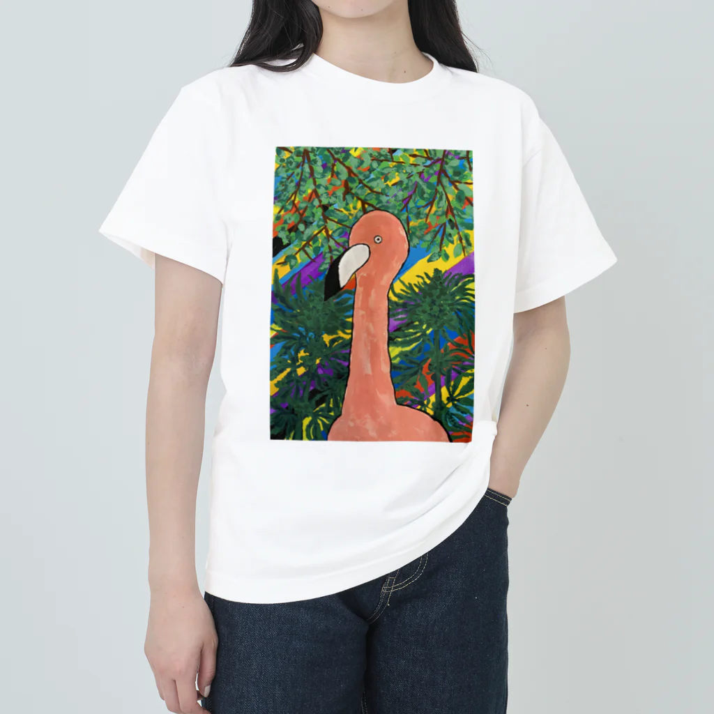 片倉のフラミンゴ Heavyweight T-Shirt