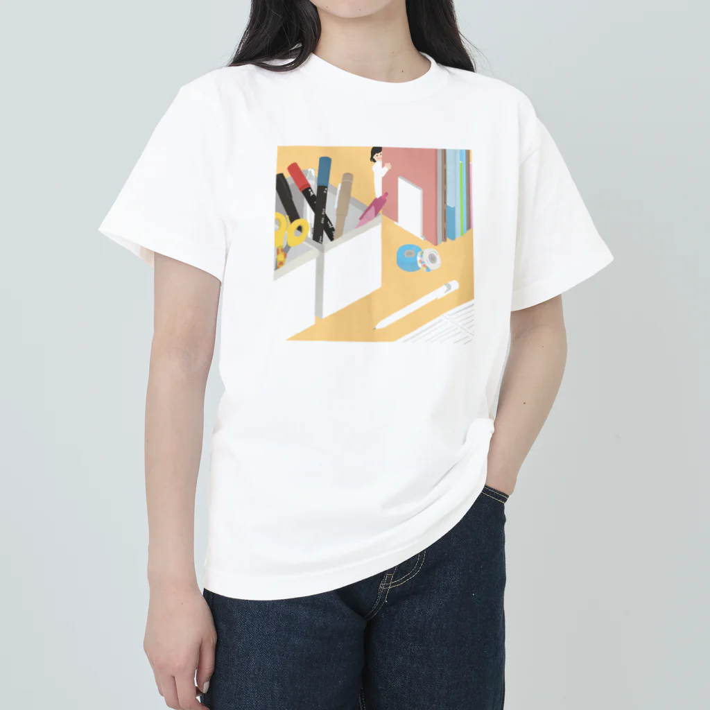 とりやまいろいろグッズの文房具大好き Heavyweight T-Shirt