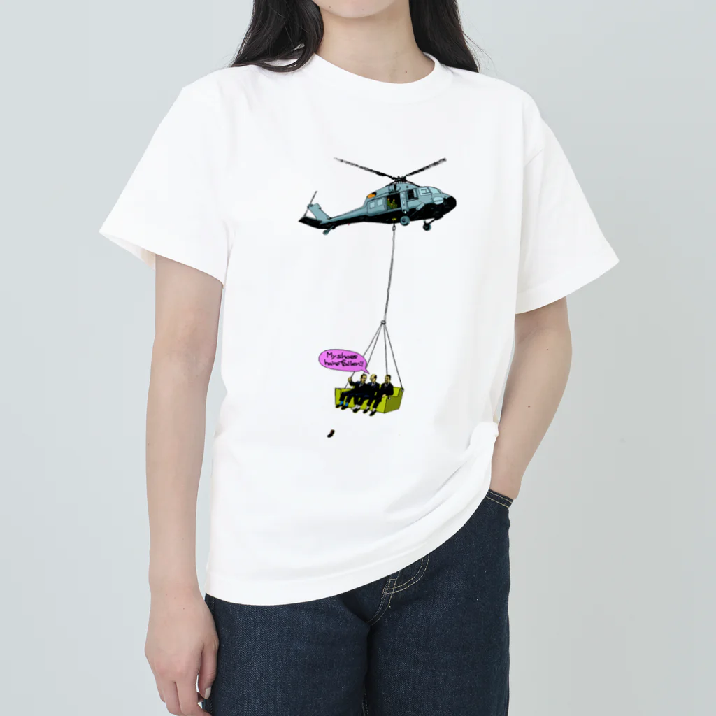 Little MachoのVIP送迎ヘリ Heavyweight T-Shirt