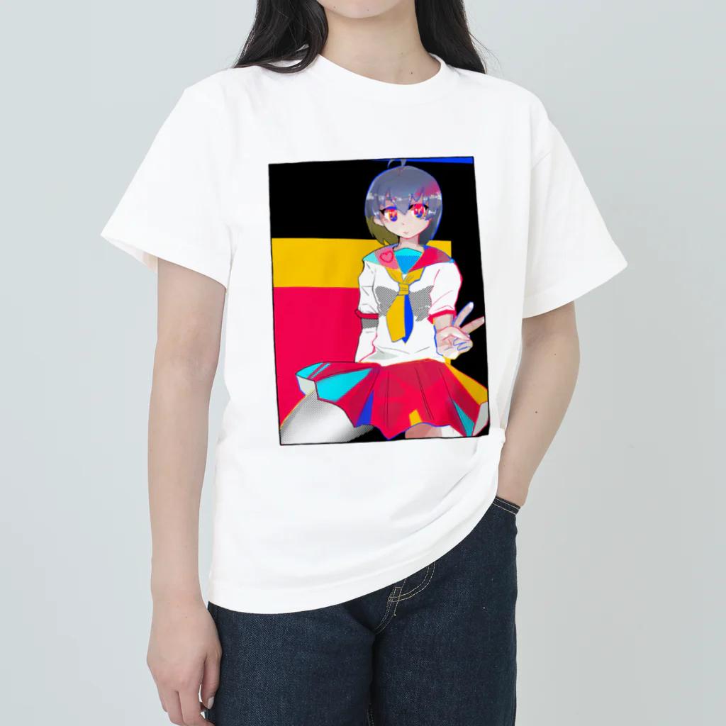 パンドラブラスト出張所　SUZURI店のまんがの子 Heavyweight T-Shirt