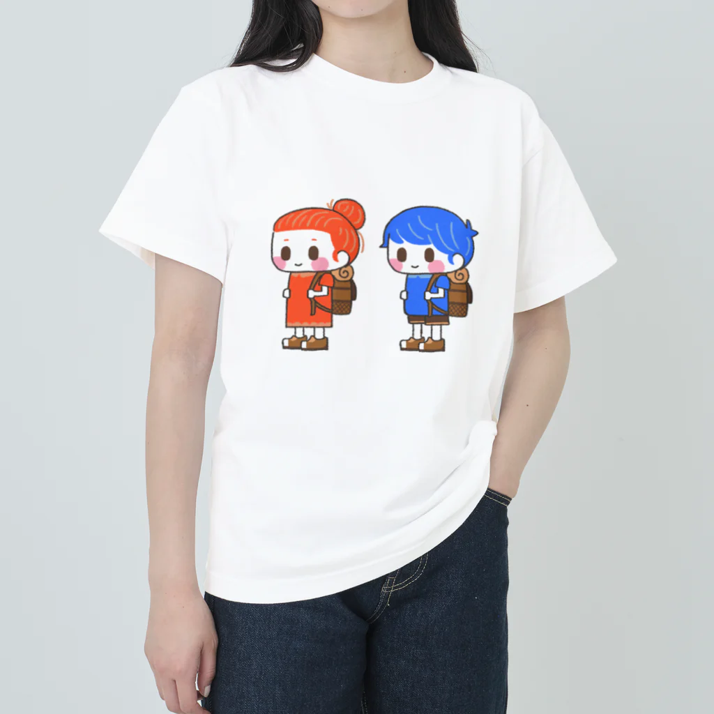 パンデばらんすのSHOPの旅する女の子＆男の子 Heavyweight T-Shirt