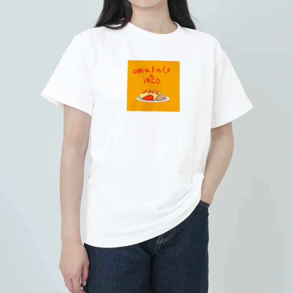 rkgkのオムライス×インコ ヘビーウェイトTシャツ