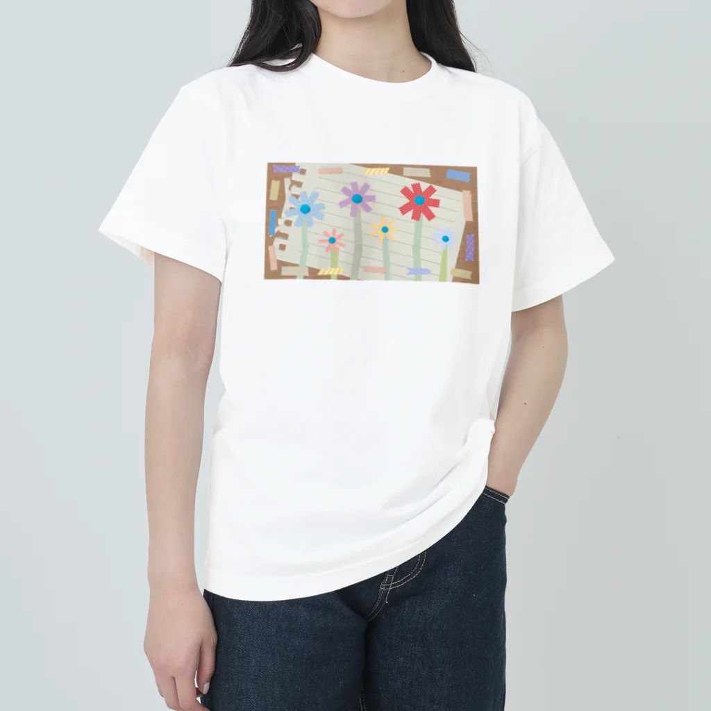 sandy-mのマスキングテープのお花畑 Heavyweight T-Shirt