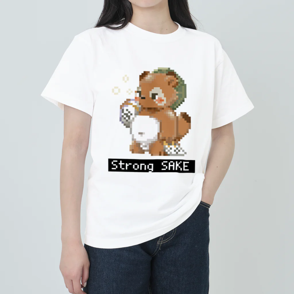 タカミネのドット絵タヌキ Heavyweight T-Shirt